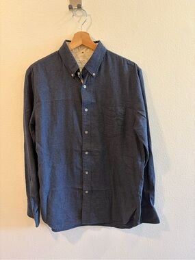 rag & bone Men's Button-Down Shirt in Navy Blue